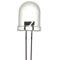 White 10mm LED 5000mcd Round Clear