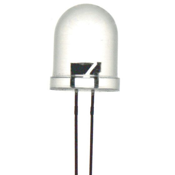 White 10mm LED 5000mcd Round Clear