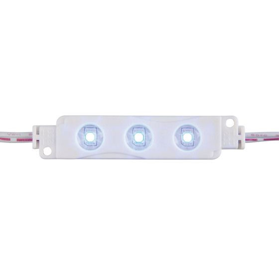 IP65 LED Light Module String, 10x 3x3528-LEDs, Blue
