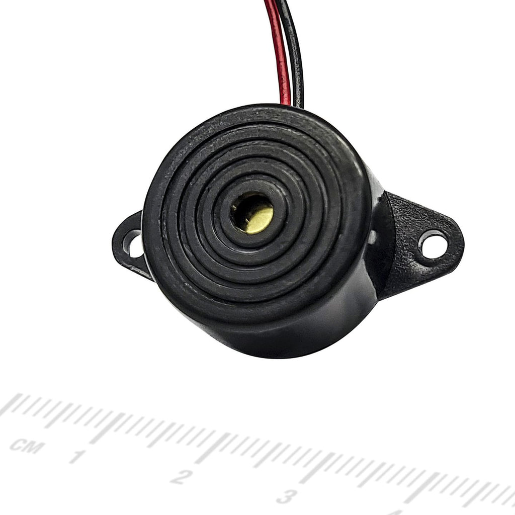 AB3462 piezo buzzer shown beside a ruler