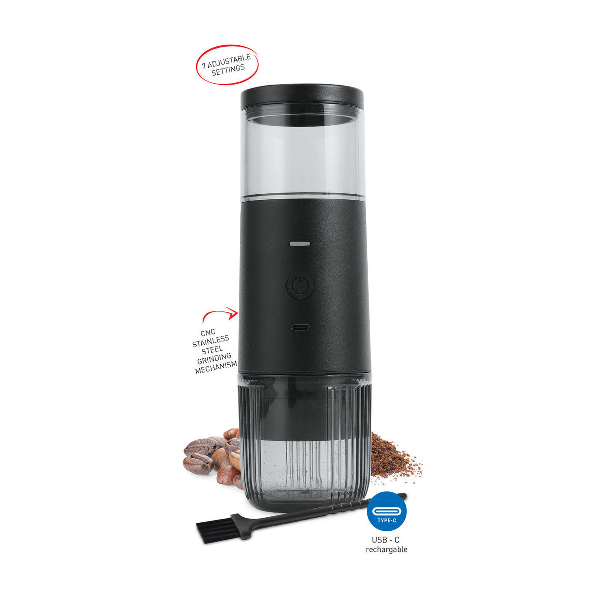 Avanti Apex 15091 grinder showing seven grind settings