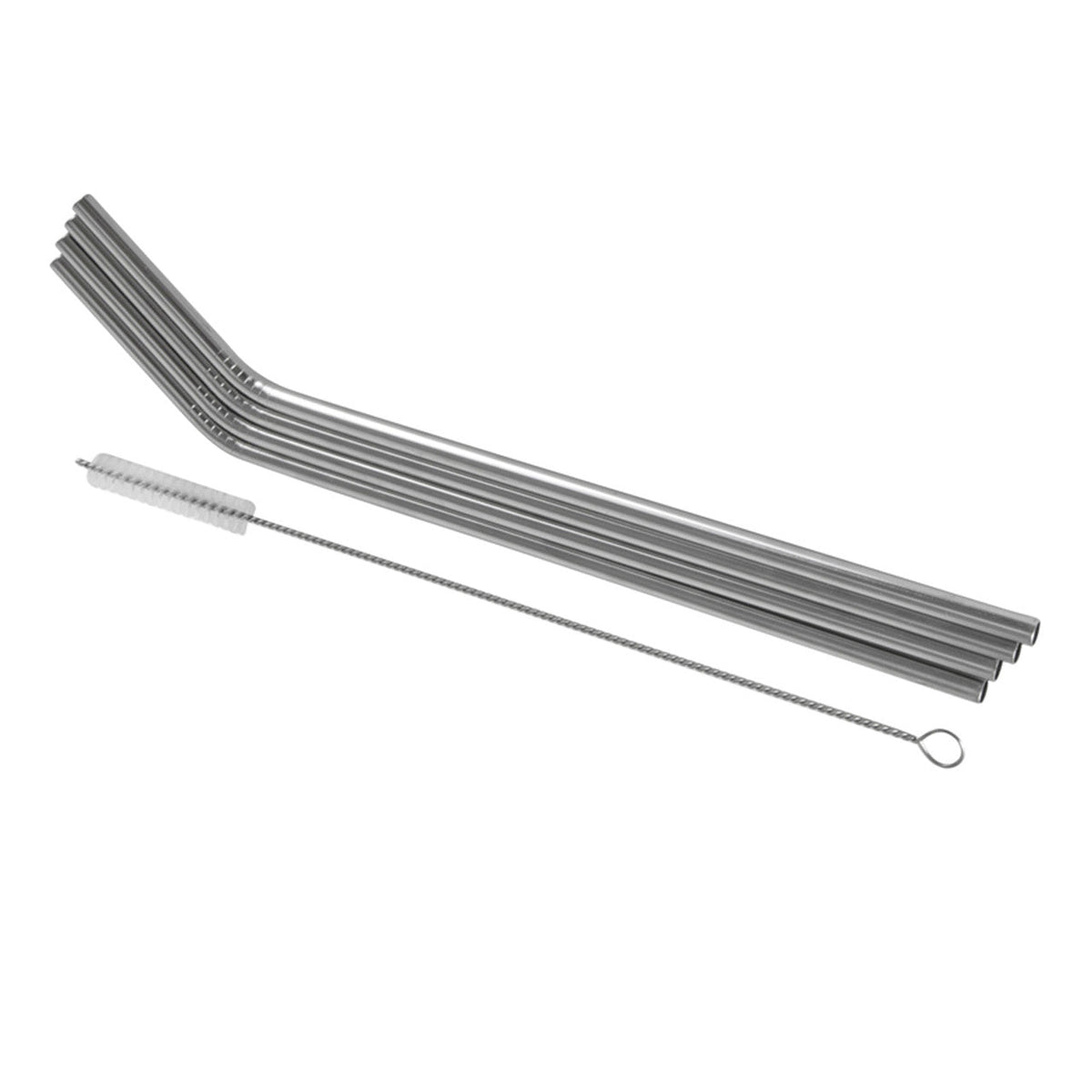 Avanti Stainless Steel Straws with Cleaning Brush – Set of 4
