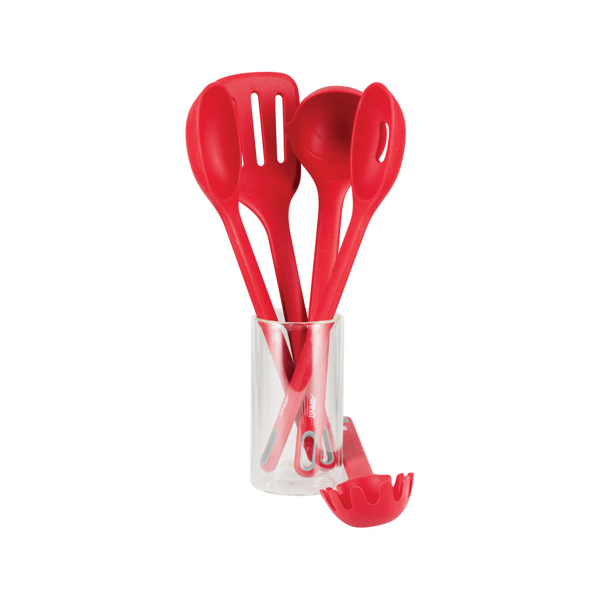 Avanti five-piece red silicone utensil set