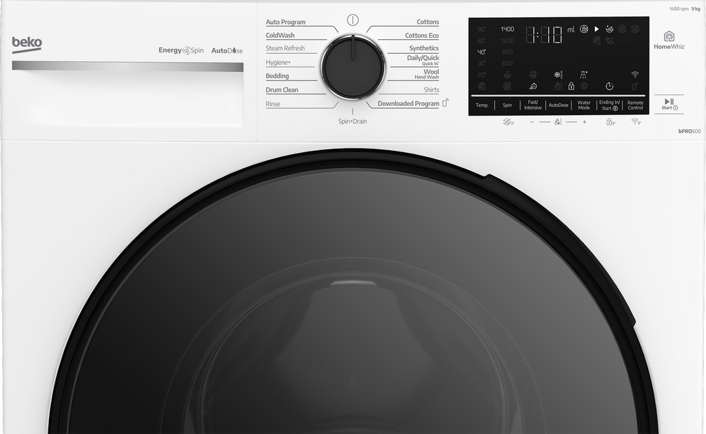 Beko BFLB903ADW1 washing machine detail view