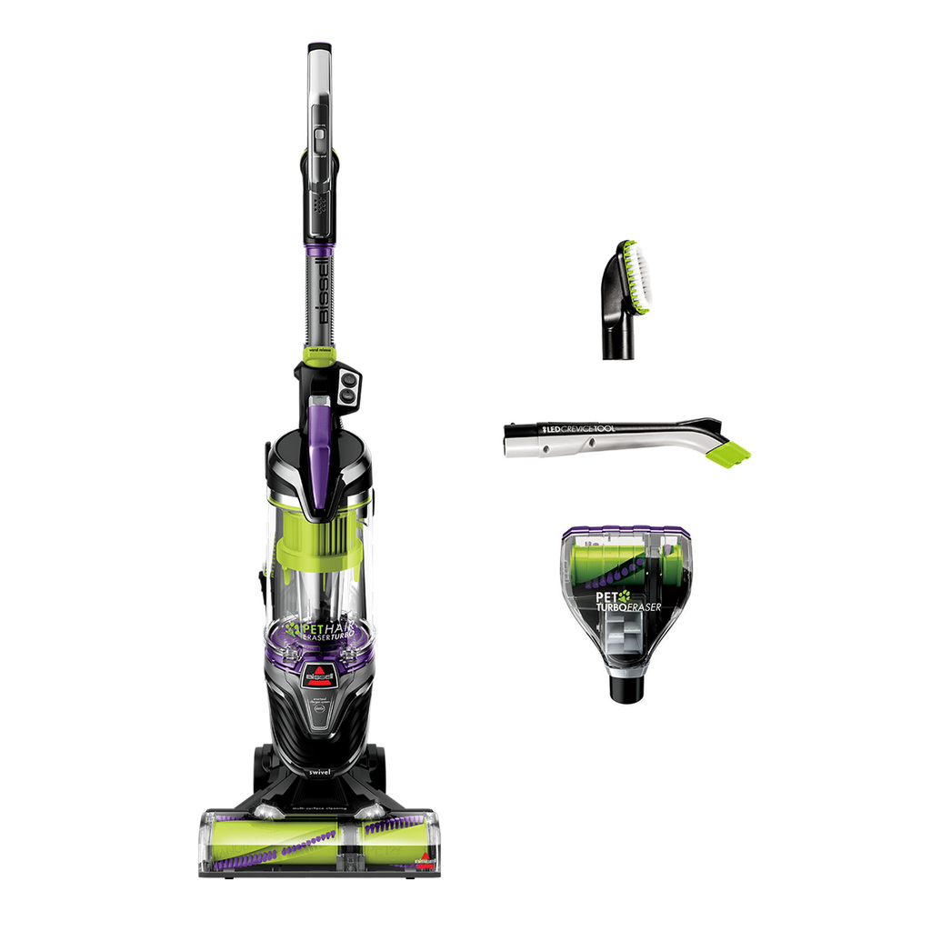 BISSELL 2454F Pet Hair Eraser Turbo vacuum and included tools