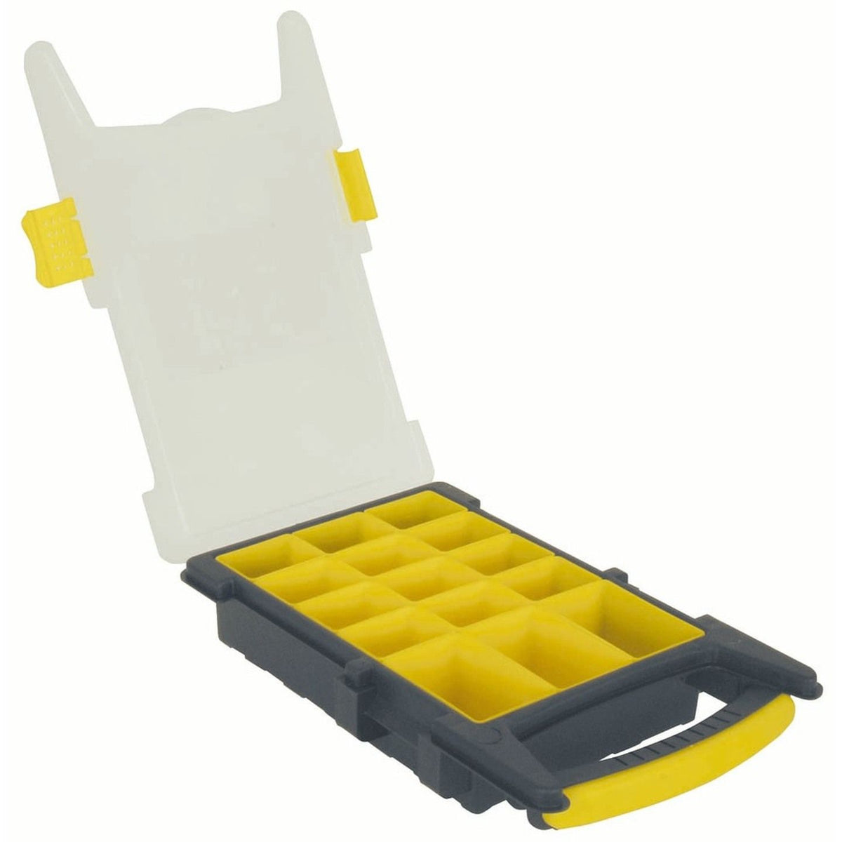 HB6304 open case showing 15 removable compartments