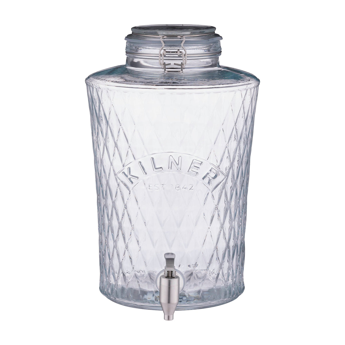 Kilner Diamond Drinks Dispenser with Pull Tap – 8L