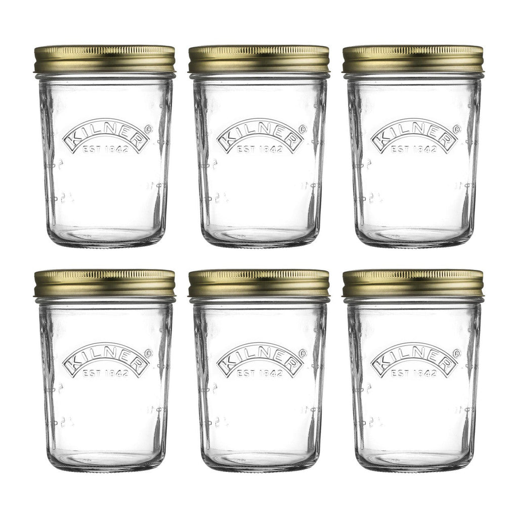 Kilner Wide Mouth Preserve Jars – 350ml, Set of 6 — plain product view
