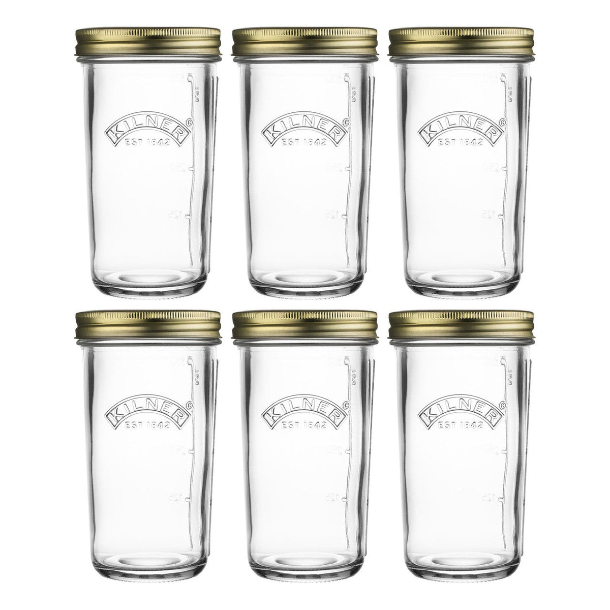 Kilner Wide Mouth Preserve Jars – 500ml, Set of 6 — plain product view