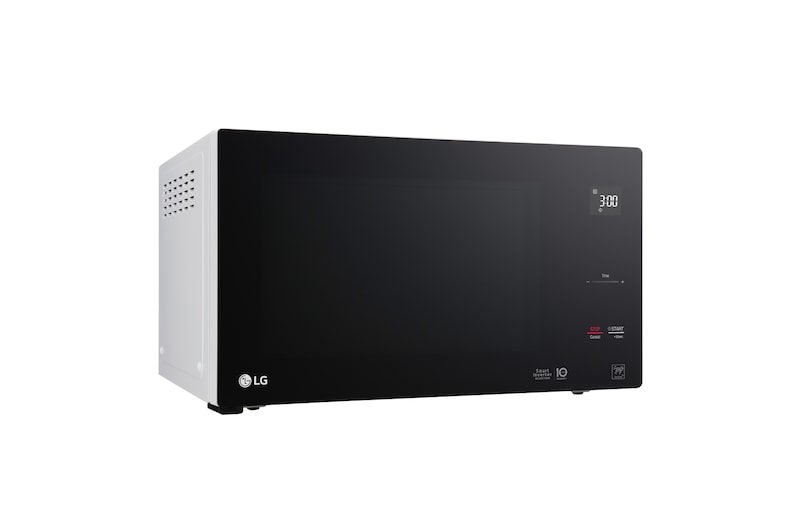 LG NeoChef MS2596OW white 25L microwave side view