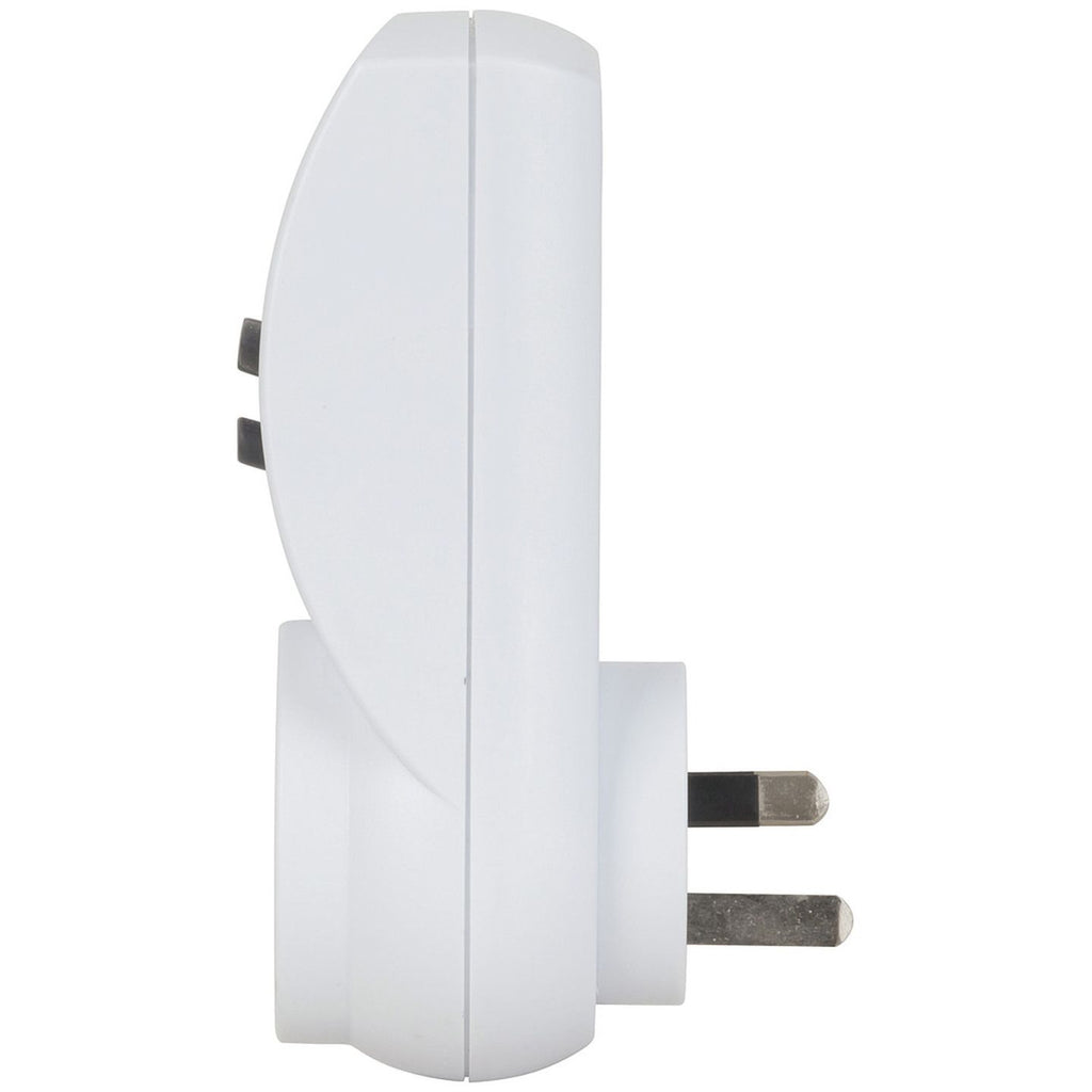 MS6114 LCD mains timer side profile and plug