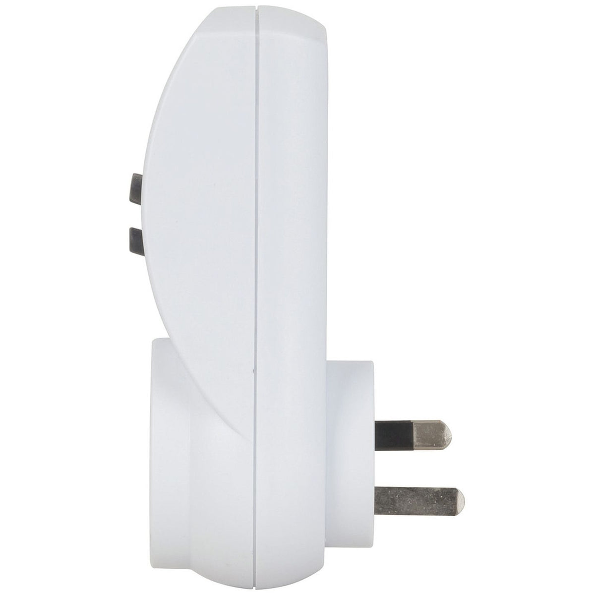 MS6114 LCD mains timer side profile and plug