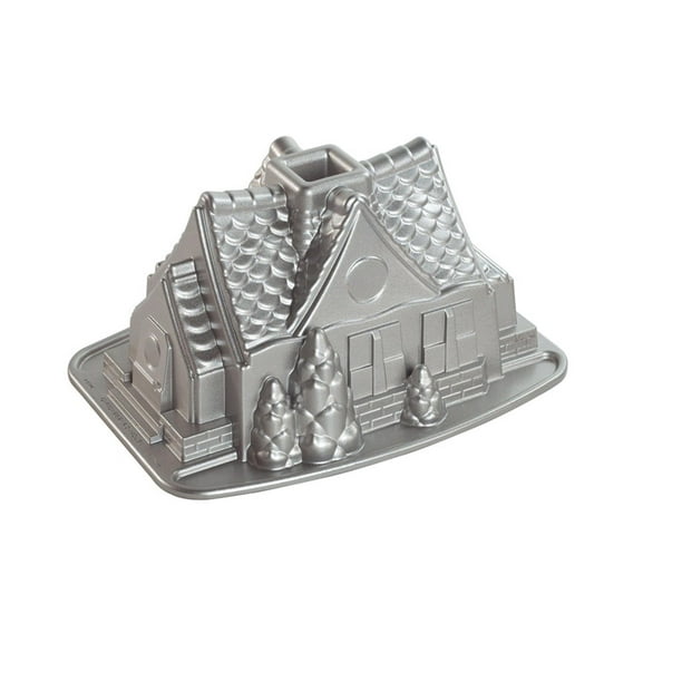 Nordic Ware Sparkling Silver Gingerbread House mould