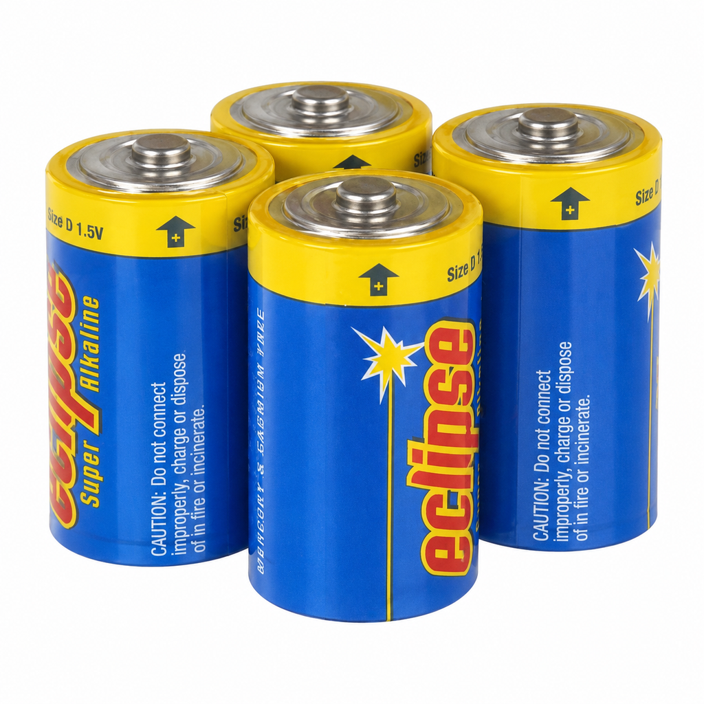 Eclipse Alkaline D Batteries Pack of 4 — plain product view