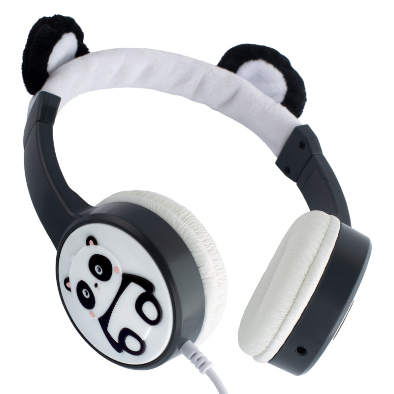 Planet Buddies Pippin the Panda furry wired kids headphones
