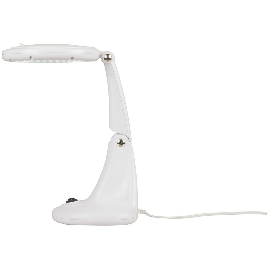 QM3552 desktop magnifier side profile and adjustable stand