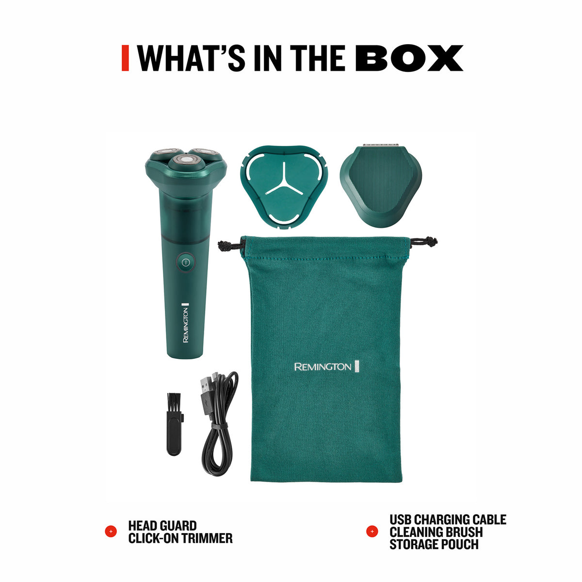 Remington RC4380AU shaver and included accessories