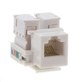 White RJ12 6P6C keystone socket
