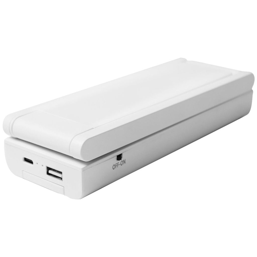 SL3130 folded desk lamp showing USB input and output ports