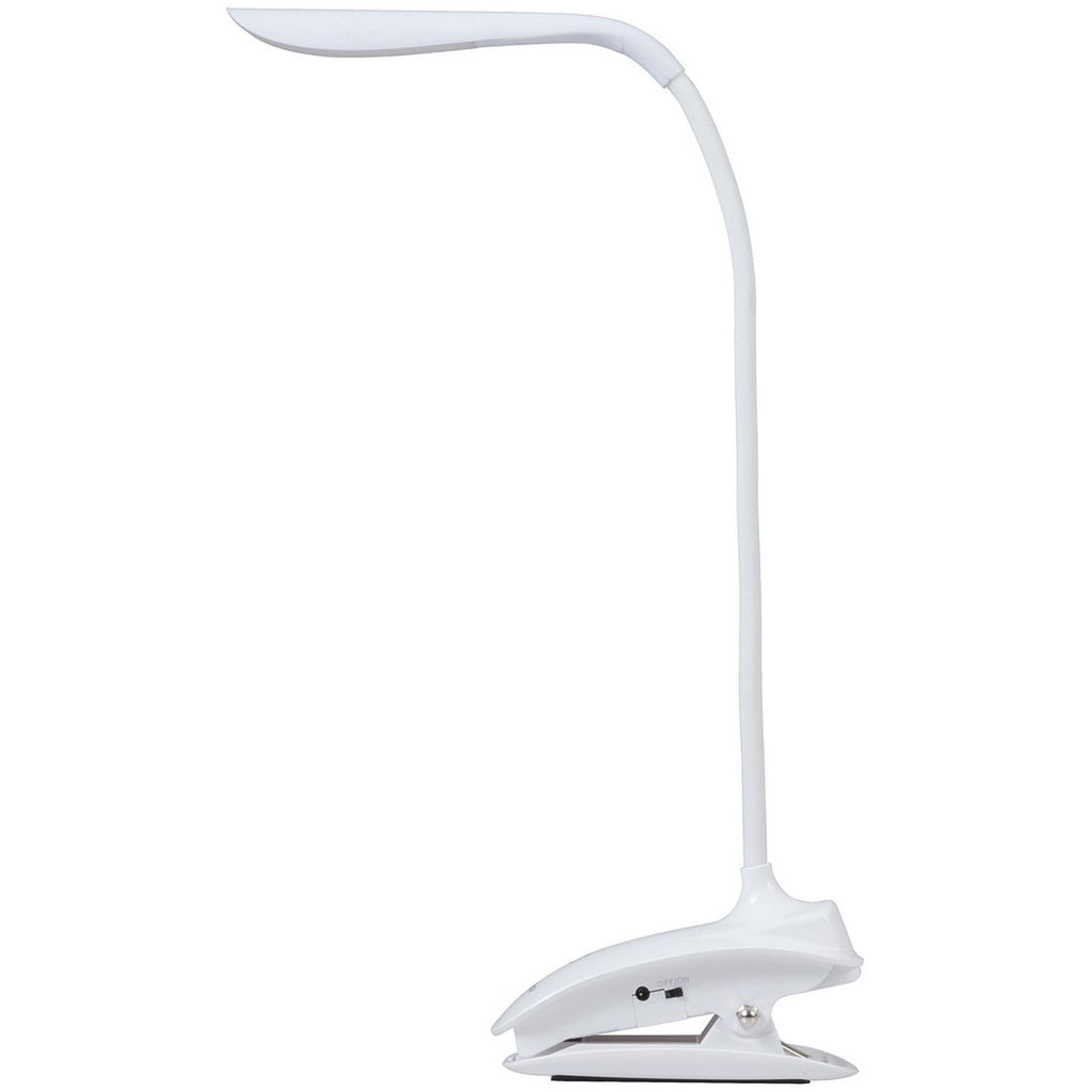 SL3145 desk lamp side view showing clamp and charging connection