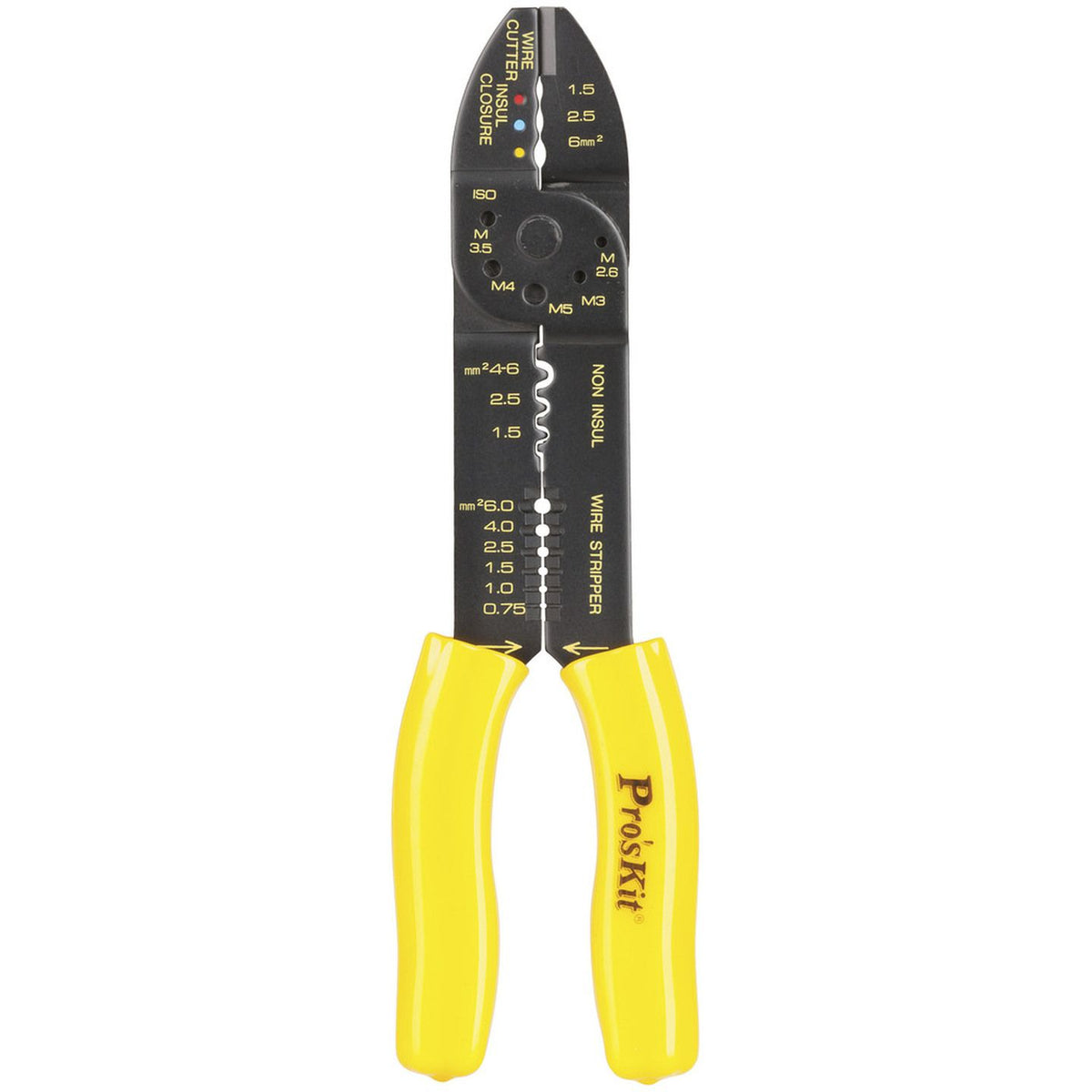 TH1828 five-way crimping tool reverse view