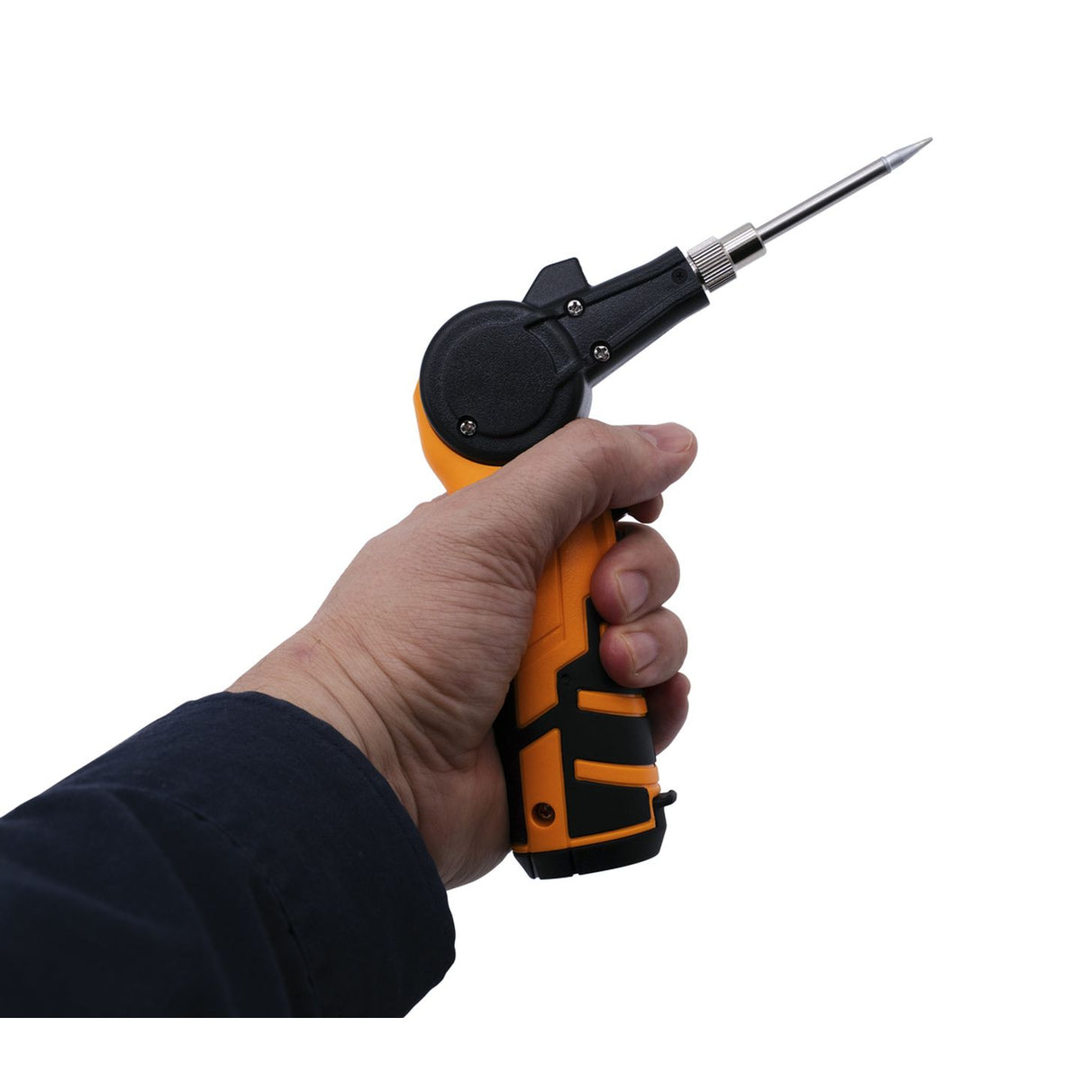 TH1920 soldering iron pivoting head in use