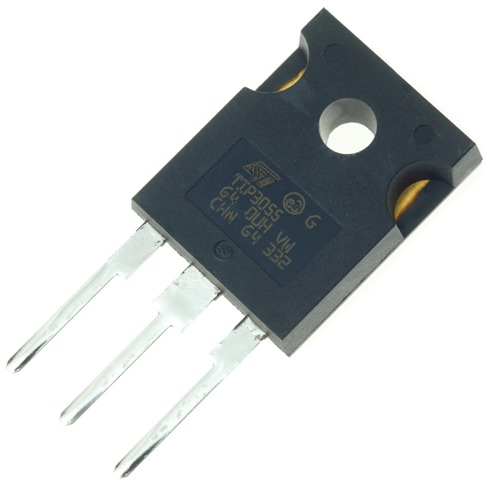 TIP3055 NPN power transistor — single component