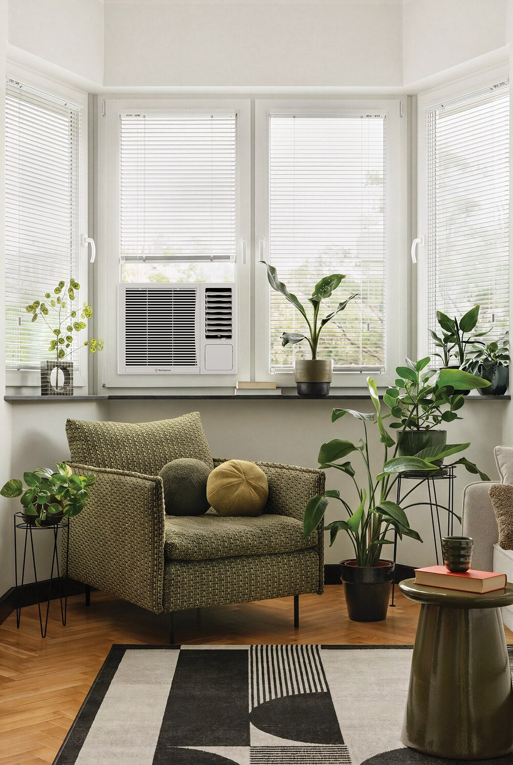 Westinghouse WWH16CWC air conditioner installed in a window