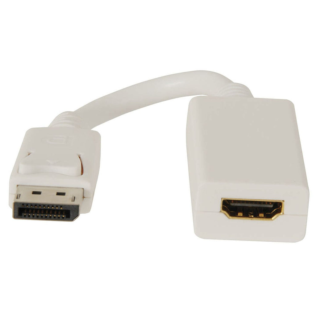 WQ7422 adaptor showing DisplayPort plug and HDMI socket ends