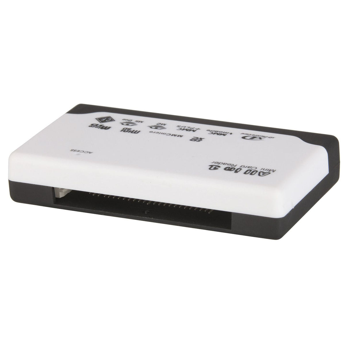 XC4926 USB 2.0 card reader viewed from the opposite side